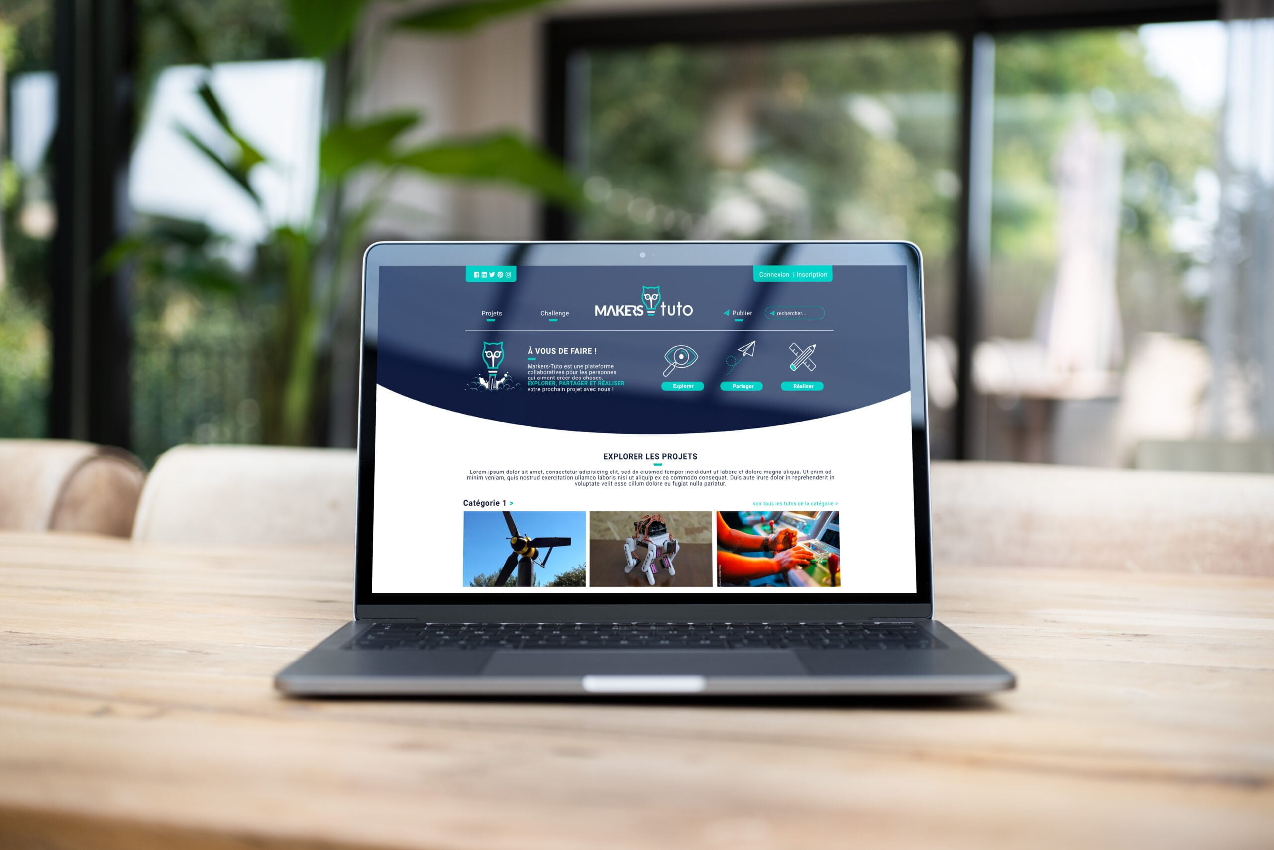 Site internet Makers Tuto - Agence de communication PLUSCOM